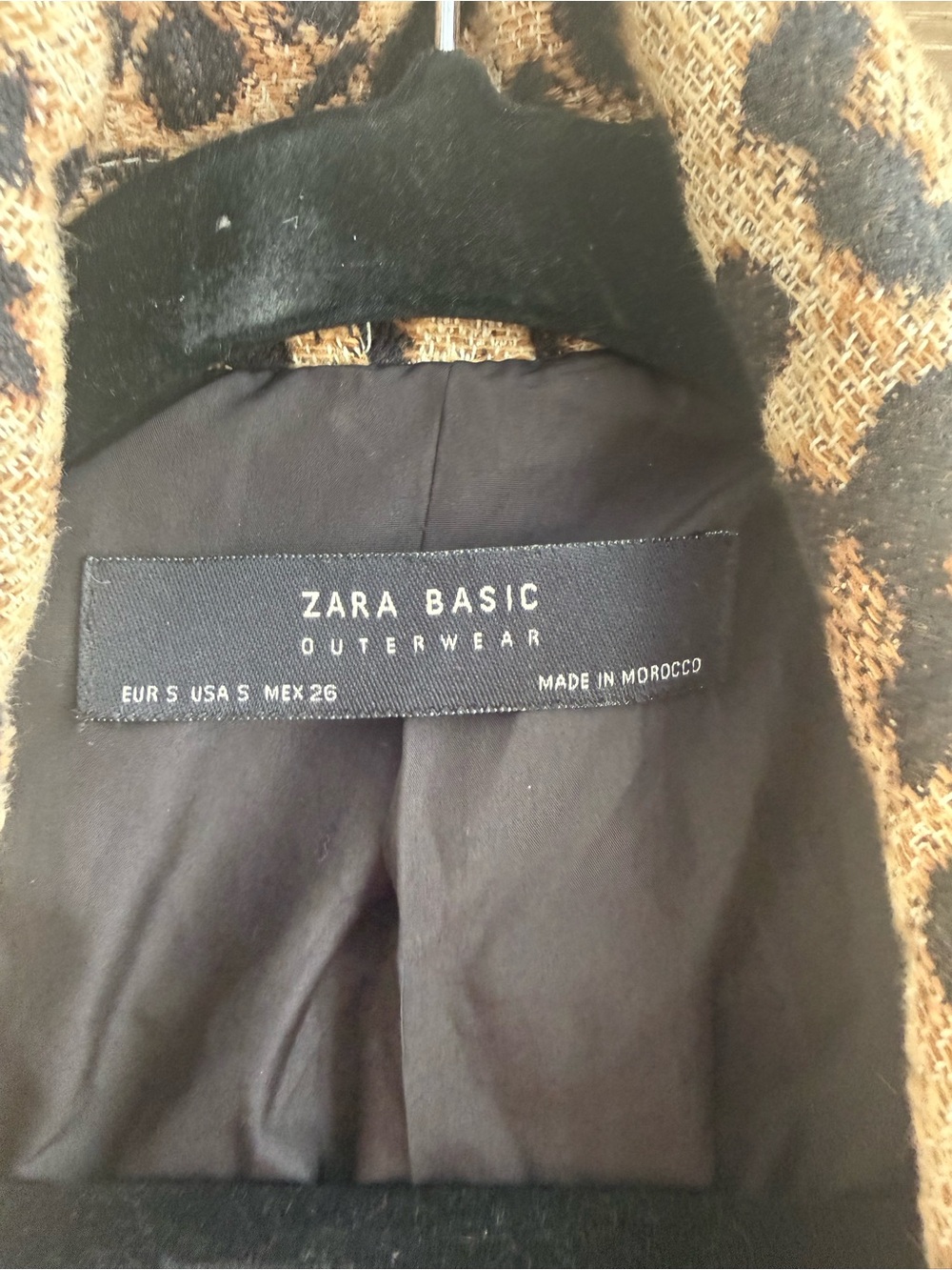Zara Leopard-Print Moto Jacket in Tan & Black - Picture 5 of 5